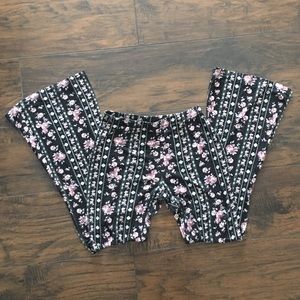 Tilly’s floral flare pants girls XL women’s XS